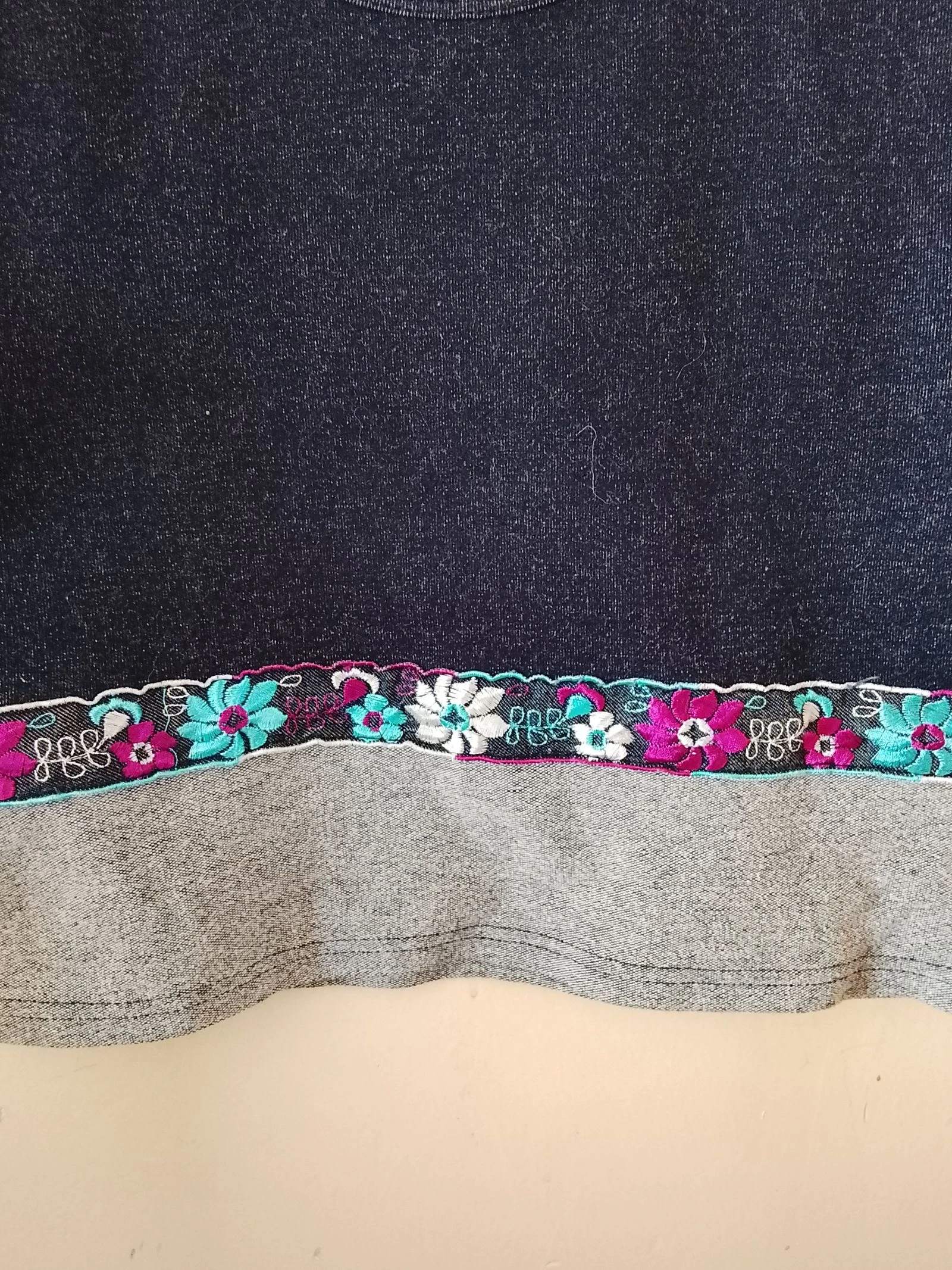 🏖️ Maat 16 jaar Korte top met jeans-effect en borduursels independante boetiek 🏖️ – photo 3